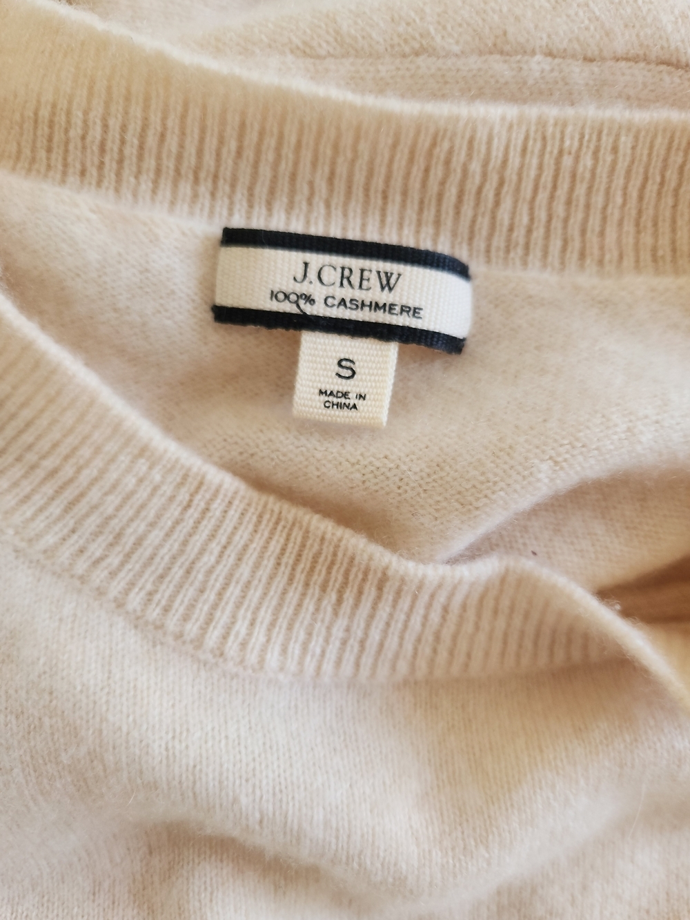 J. Crew Cashmere Cream Crewneck Sweater - Picture 4 of 9